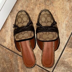 Coach jacquard slides